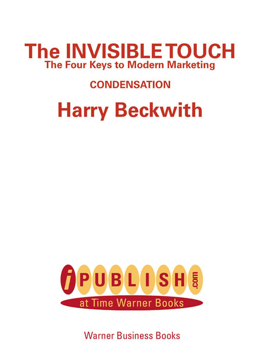 Title details for The Invisible Touch: Biz Books to Go by Harry Beckwith - Available